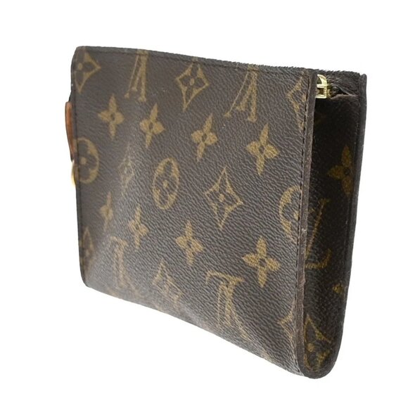 LOUIS VUITTON Logo BUCKET PM Pouch Bag Monogram Leather Brown France 05KB296 - Picture 4 of 13